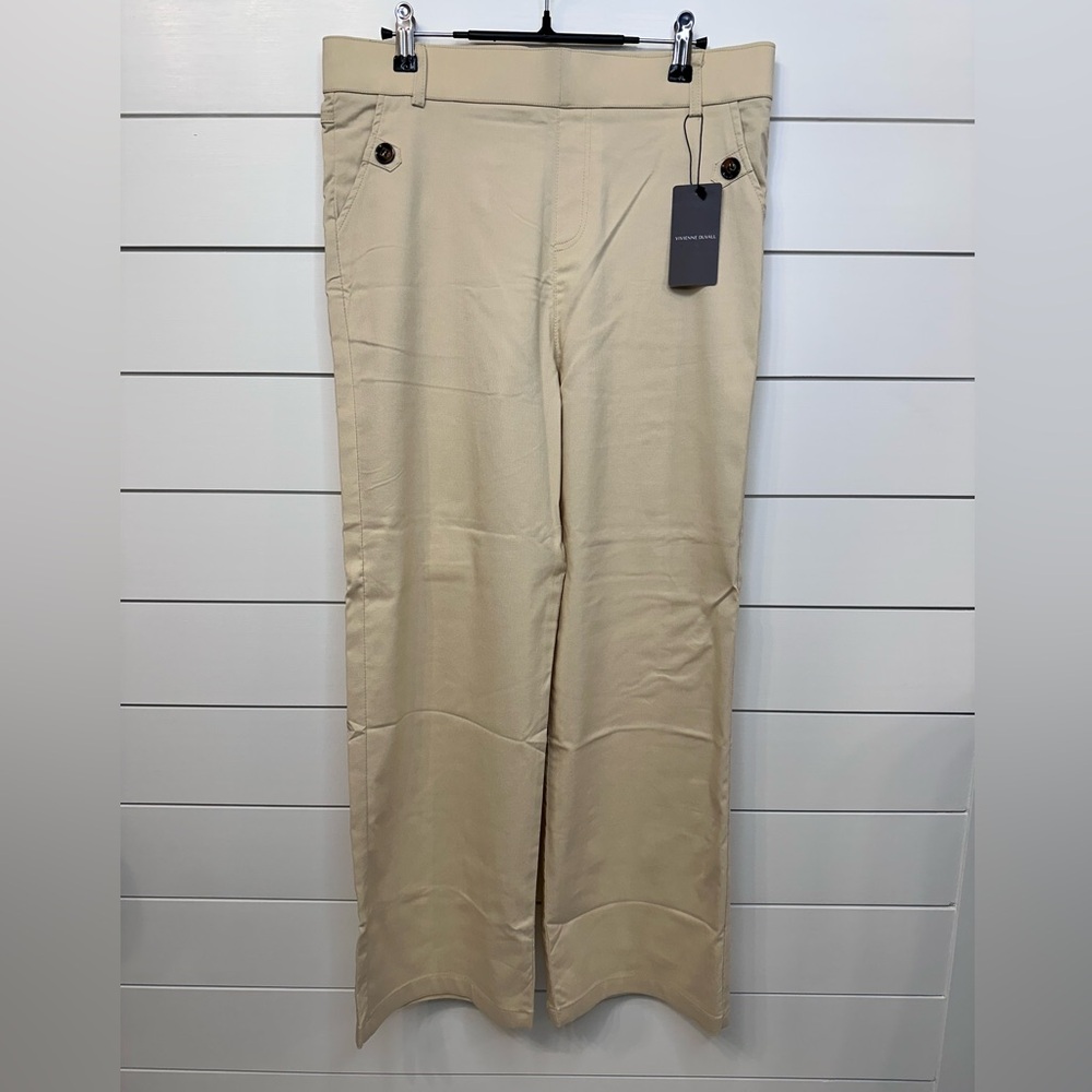 Vivienne Duvall Women’s Stretch Cream Pants NWT